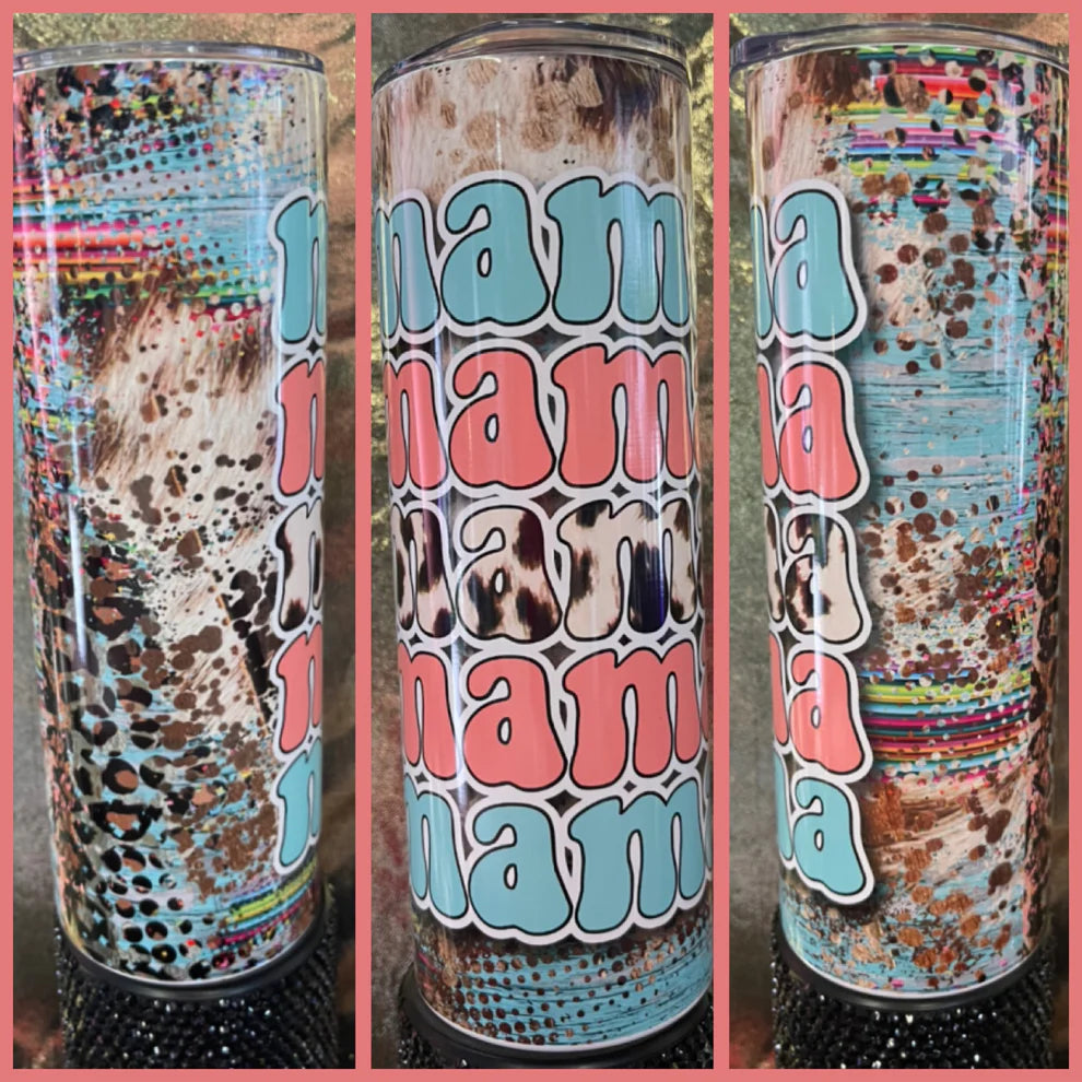 Mama Cow Print Tumbler 30 oz